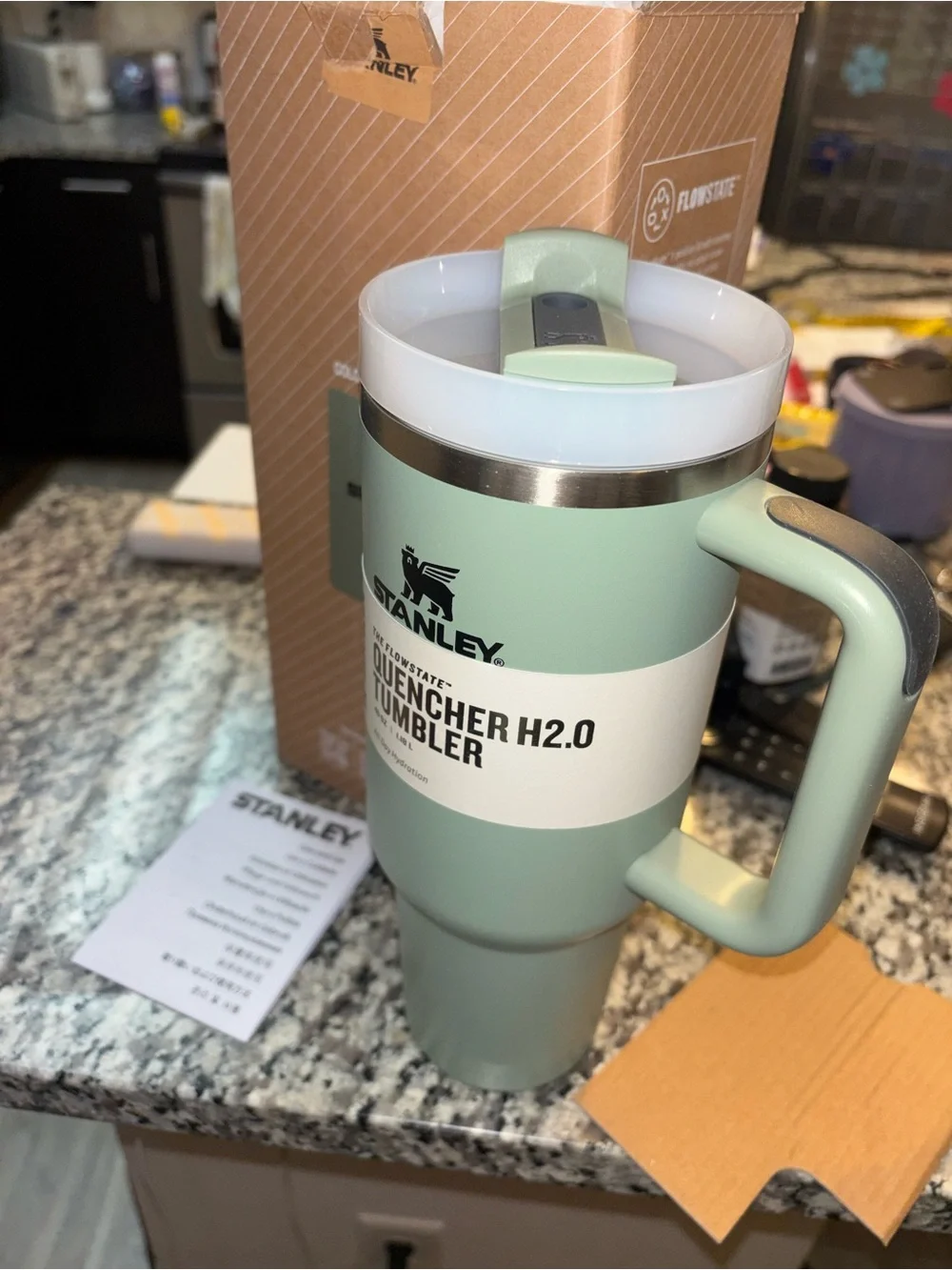 Stanley Quencher H2.0 Tumbler in Sage Green